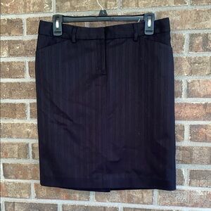 Express Pinstripe Black Skirt
